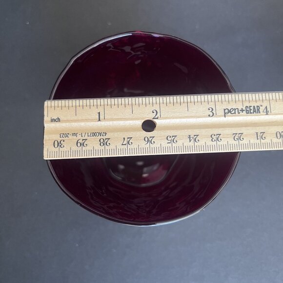 Vintage Morgantown Crinkle Ruby Old Fashion Cocktail Glasses Set Of 6 MCM 10 Oz - Picture 5 of 5